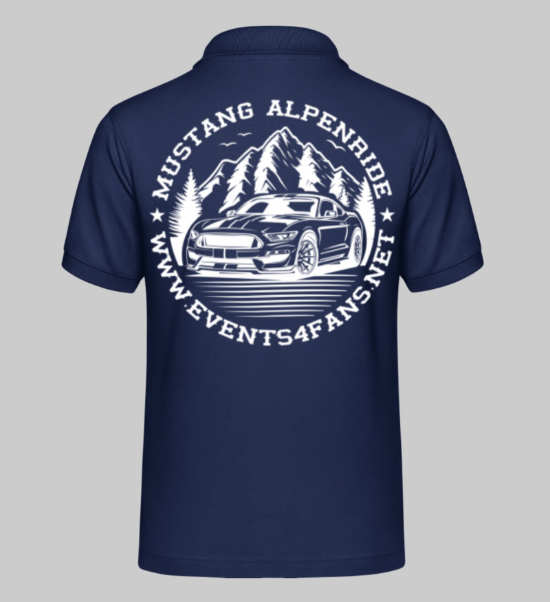 Mustang Alpenride Polo Hemd Herren blau hinten
