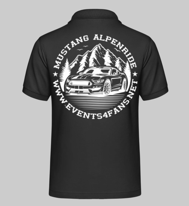 Mustang Alpenride Polo Hemd Herren schwarz hinten