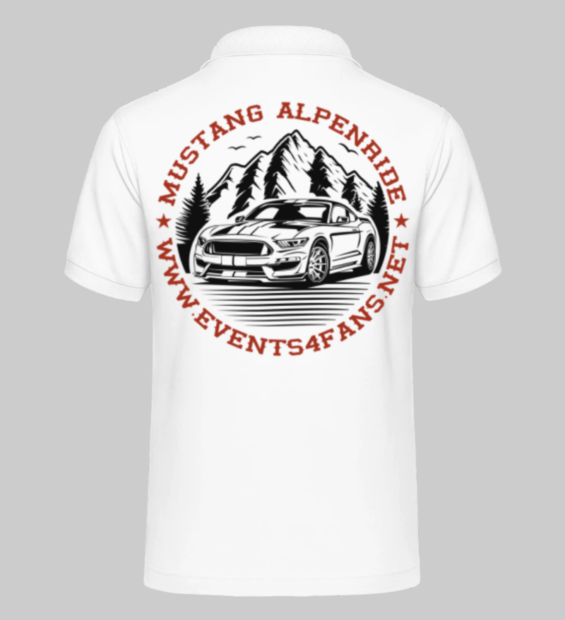Mustang Alpenride Polo Hemd Herren weiss hinten